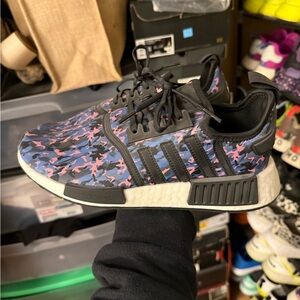 Adidas NMD R1 Blue and Pink Camo Sneakers